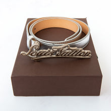  Louis Vuitton Cursive LV Signature Logo Ladies Belt