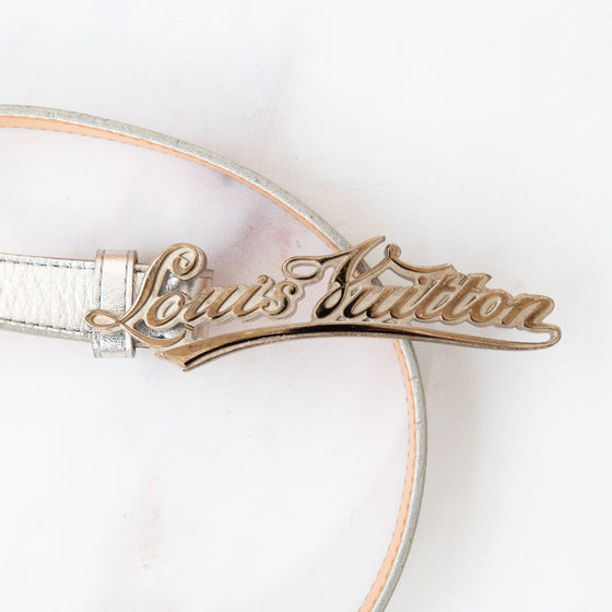 Louis Vuitton Cursive LV Signature Logo Ladies Belt