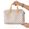 Louis Vuitton Speedy 30 Damier Azure Leather Bag