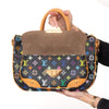 Louis Vuitton Takashi Murakami Rita Black Multicolore Monogram Satchel Bag