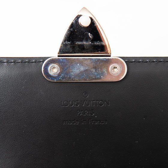 Louis Vuitton Black Monogram Glace Anouchka PM Clutch Wallet