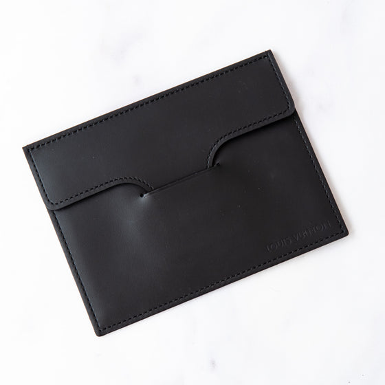 Louis Vuitton Black Monogram Glace Anouchka PM Clutch Wallet