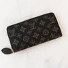 Louis Vuitton Black Monogram Mahina Constellation Leather Zippy Wallet