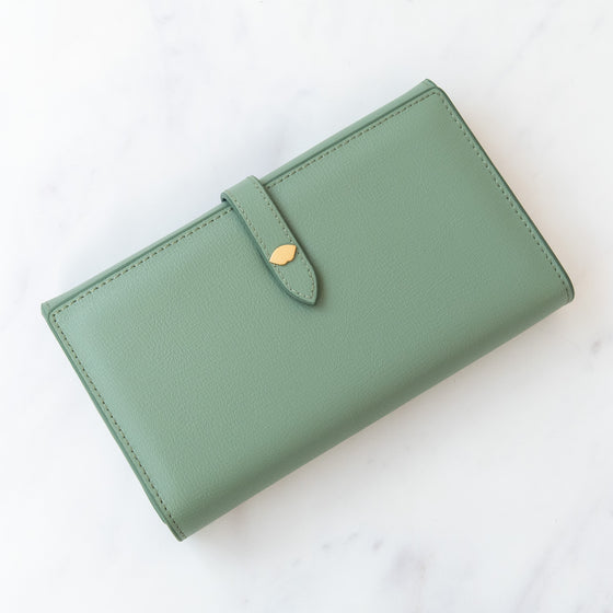 Lulu Guinness Sage  Green Wallet On Chain Bag