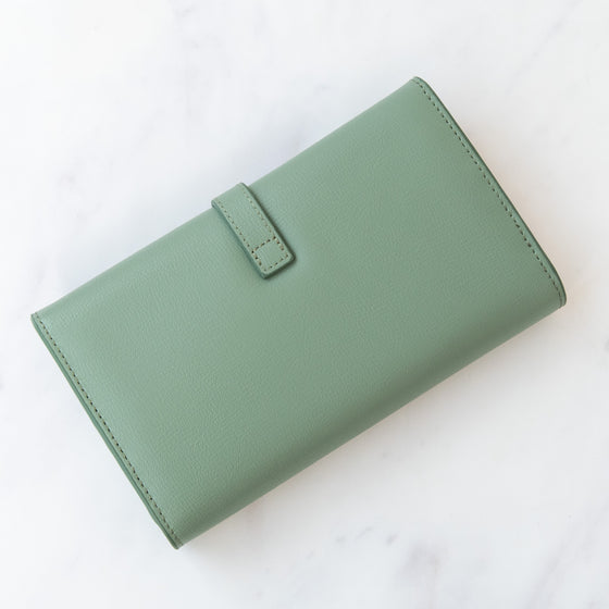 Lulu Guinness Sage  Green Wallet On Chain Bag