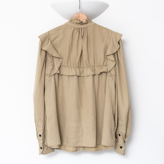 Isabel Marant Idety Light Khaki  Long Sleeve Blouse
