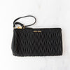 Miu Miu Black Matelasse Nappa Leather Clutch Bag