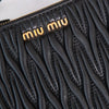 Miu Miu Black Matelasse Nappa Leather Clutch Bag