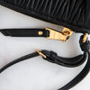 Miu Miu Black Matelasse Nappa Leather Clutch Bag