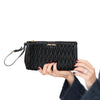 Miu Miu Black Matelasse Nappa Leather Clutch Bag