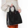 Miu Miu Black Patent Leather  Tote Bag