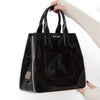 Miu Miu Black Patent Leather  Tote Bag