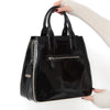 Miu Miu Black Patent Leather  Tote Bag