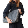 Moynat Paris M Monogram  Black And White Canvas Shoulder Bag GM