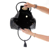 Mulberry Bayswater Black Moc Croc Embossed Leather Bag