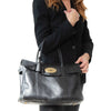 Mulberry Bayswater Black Small Grain Leather Bag
