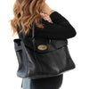 Mulberry Bayswater Black Small Grain Leather Bag