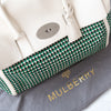 Mulberry Bayswater Buckle Woven Leather Jungle Green And Cream Bag