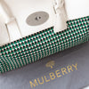 Mulberry Bayswater Buckle Woven Leather Jungle Green And Cream Bag