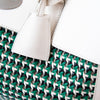 Mulberry Bayswater Buckle Woven Leather Jungle Green And Cream Bag