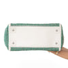 Mulberry Bayswater Buckle Woven Leather Jungle Green And Cream Bag