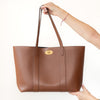 Mulberry Bayswater Oak Small Classic Grain Leather Tote Bag