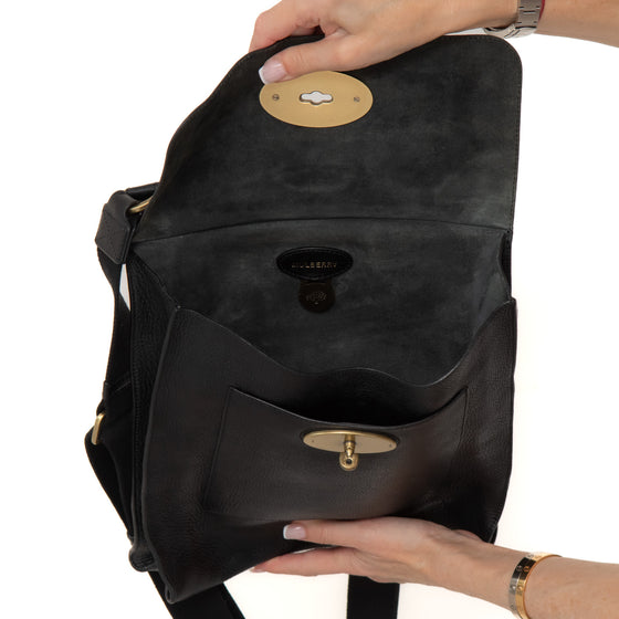 Mulberry Antony Black Leather Cross Body Bag