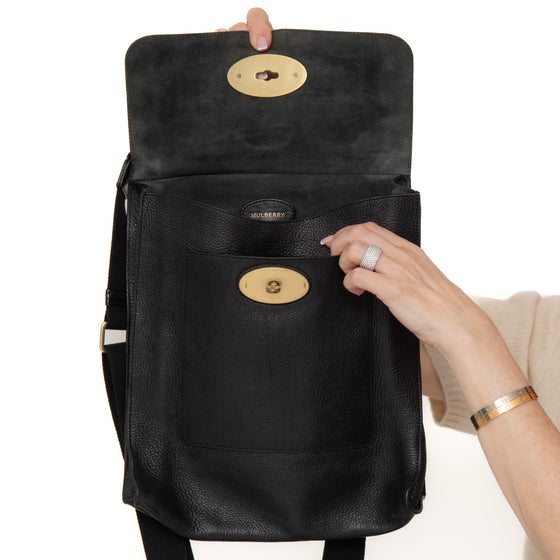 Mulberry Antony Black Leather Cross Body Bag