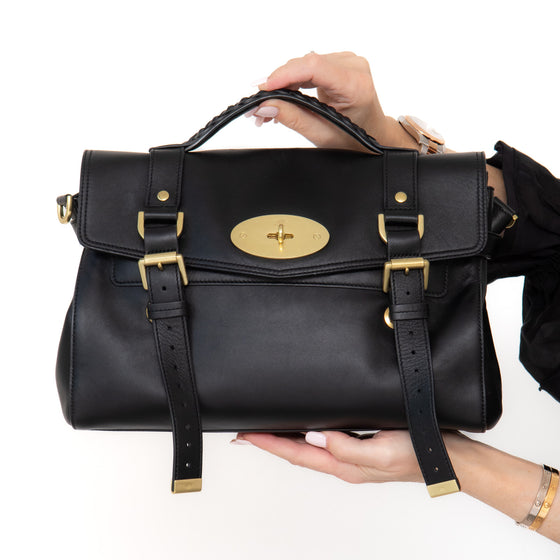 Mulberry Alexa Black Leather Bag