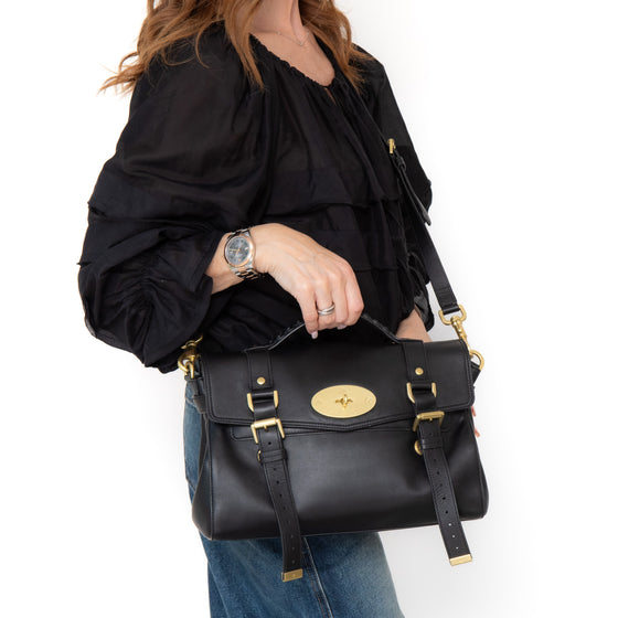 Mulberry Alexa Black Leather Bag