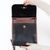 Mulberry Small Antony Black And Cognac Leather Crossbody Bag