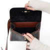 Mulberry Small Antony Black And Cognac Leather Crossbody Bag