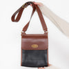Mulberry Small Antony Black And Cognac Leather Crossbody Bag