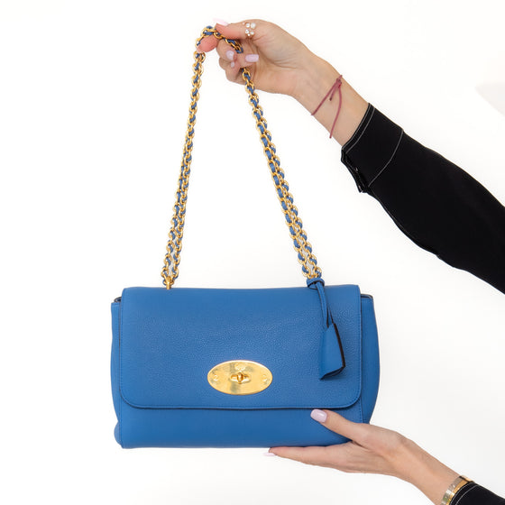 Mulberry Porcelain Blue Medium Lily Leather Bag