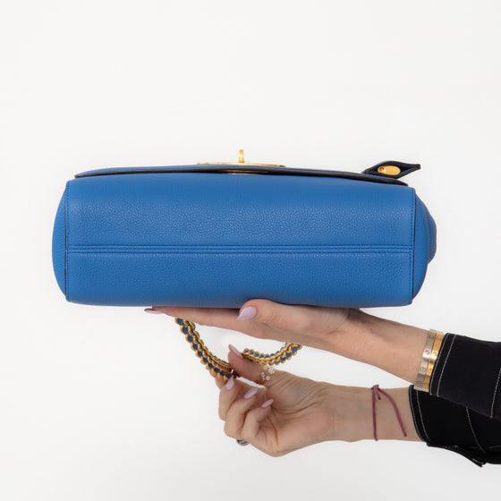 Mulberry Porcelain Blue Medium Lily Leather Bag