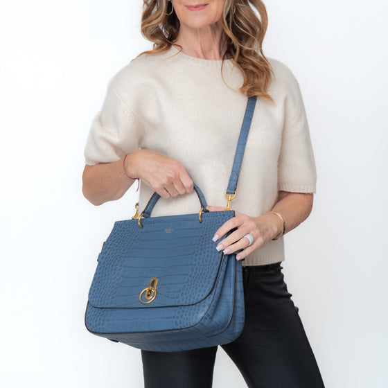 Mulberry Large Amberley Top Handle Leather Bag