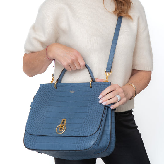 Mulberry Large Amberley Top Handle Leather Bag