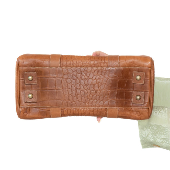 Mulberry Oak Mock Croc Bayswater Tote Bag