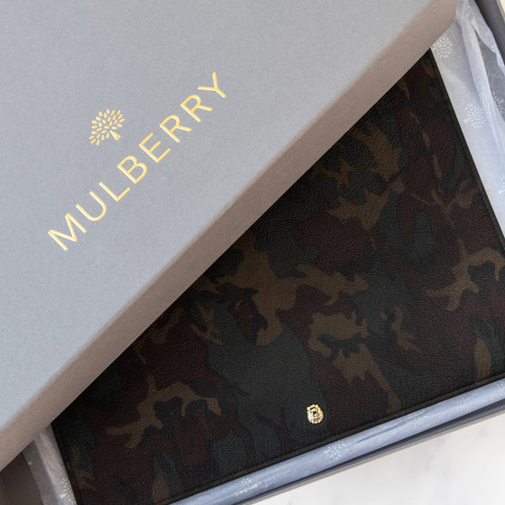 The Mulberry x Cara Delevingne Camo Print Leather Clutch Bag