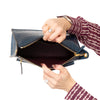 Mulberry Cherwell Teal Blue Embossed Patent Leather Bag