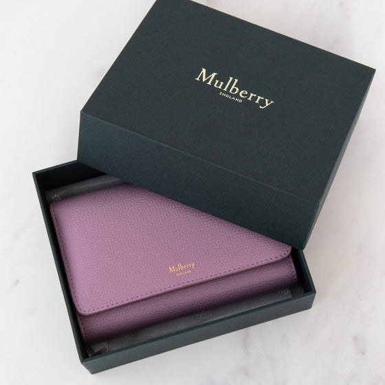 Mulberry Medium Continental French Purse Small Classic Grain Lilac Leather