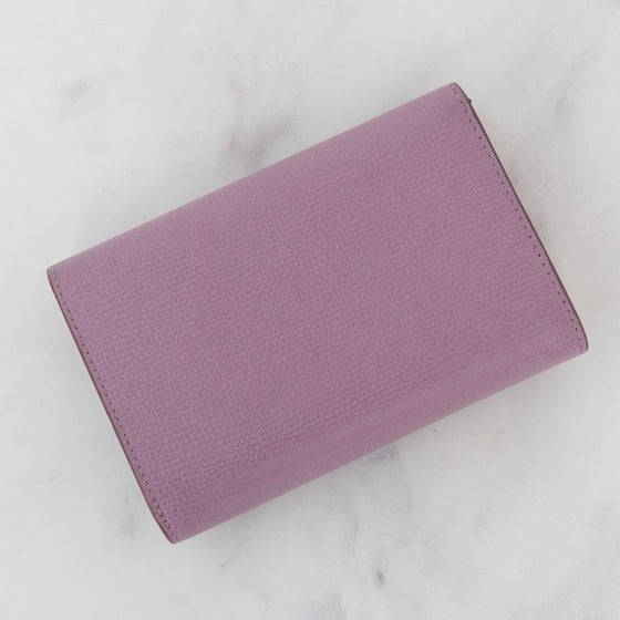 Mulberry Medium Continental French Purse Small Classic Grain Lilac Leather