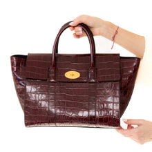  Mulberry Oxblood Bayswater Heritage Mock Croc Leather Bag