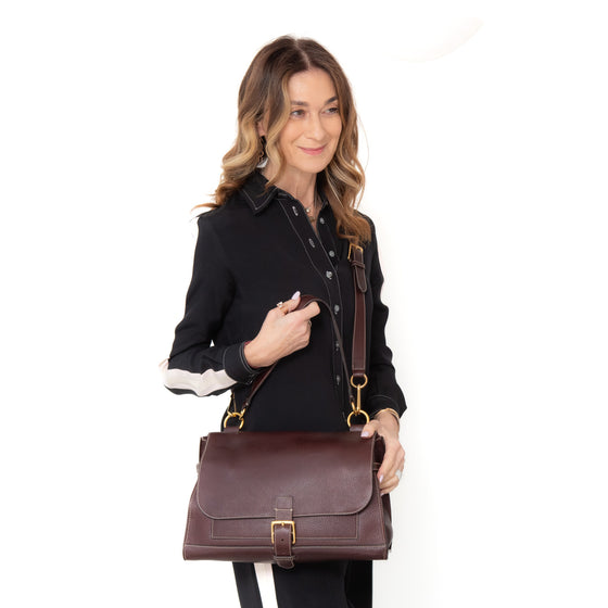 Mulberry Oxblood Chiltern Satchel Bag
