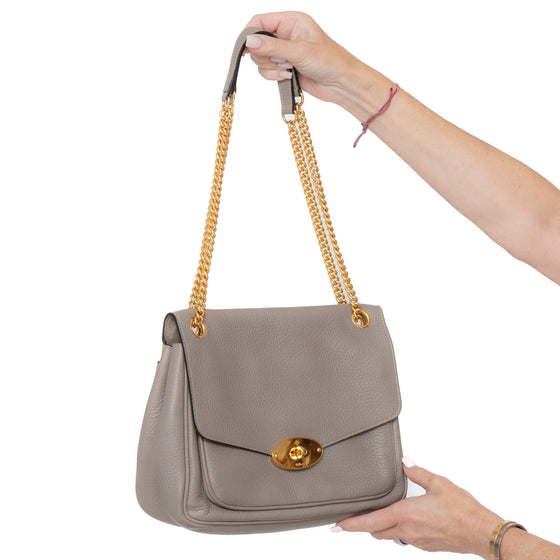 Mulberry Darley Grey Leather Shoulder  Bag