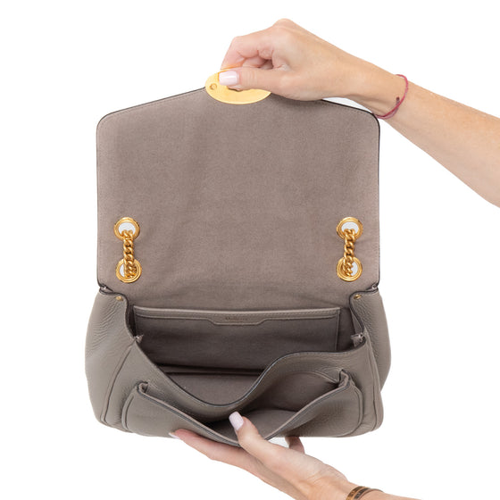Mulberry Darley Grey Leather Shoulder  Bag