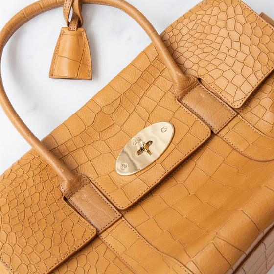 Mulberry Gold Mock Croc Bayswater Heritage Tote Bag