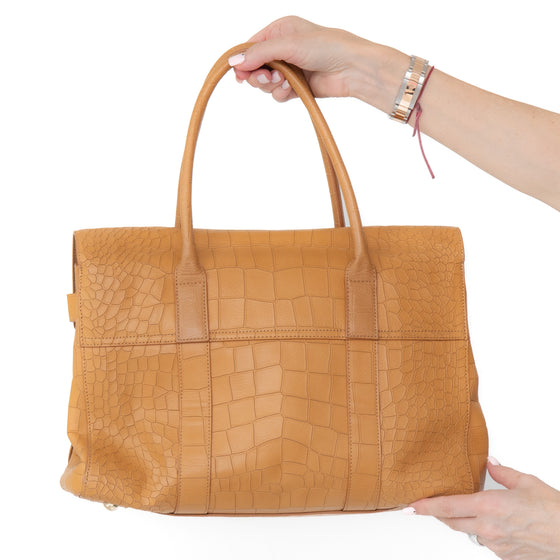 Mulberry Gold Mock Croc Bayswater Heritage Tote Bag