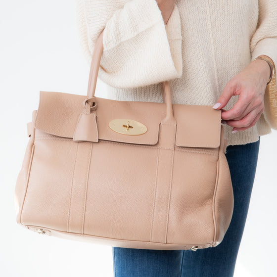 Mulberry Beige Leather Bayswater Bag