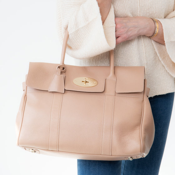 Mulberry Beige Leather Bayswater Bag